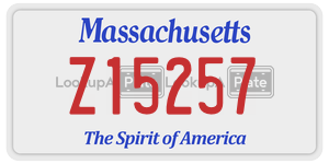 Z15257  license plate in MA
