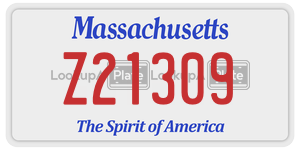 Z21309  license plate in MA