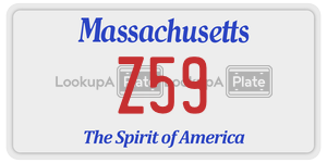 Z59  license plate in MA
