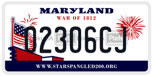 02306CJ  license plate in MD
