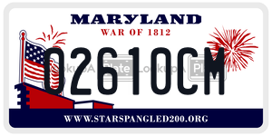 02610CM license plate in Maryland