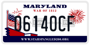 06140CF license plate in Maryland