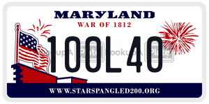 100L40 license plate in Maryland