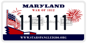 111111 license plate in Maryland