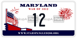 12 license plate in Maryland