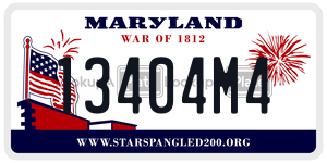 13404M4 license plate in Maryland