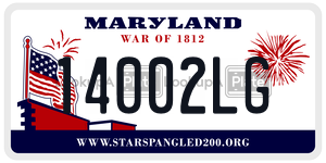 14002LG license plate in Maryland