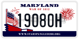 19080H  license plate in MD
