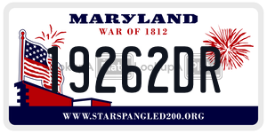 19262DR  license plate in MD