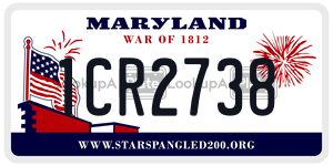 1CR2738 license plate in Maryland