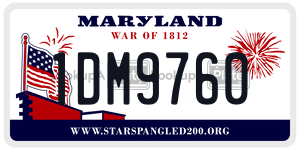 1DM9760 license plate in Maryland