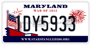 1DY5933 license plate in Maryland