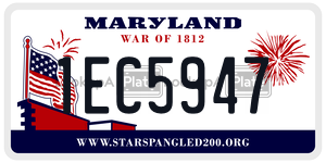 1EC5947 license plate in Maryland