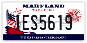 1ES5619 license plate in Maryland
