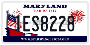 1ES8228 license plate in Maryland