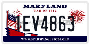 1EV4863 license plate in Maryland