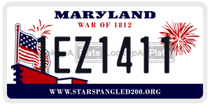 1EZ1411 license plate in Maryland
