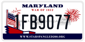 1FB9077 license plate in Maryland