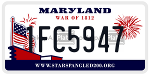 1FC5947 license plate in Maryland