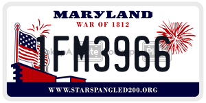 1FM3966 license plate in Maryland