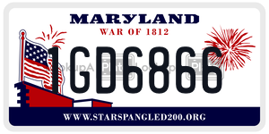 1GD6866 license plate in Maryland