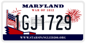 1GJ1729 license plate in Maryland