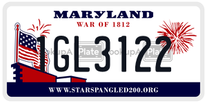 1GL3122 license plate in Maryland