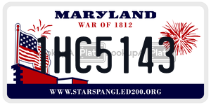 1HC5143 license plate in Maryland