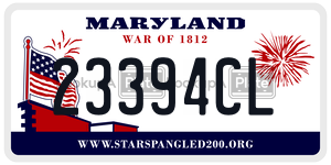23394CL license plate in Maryland