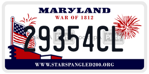 29354CL  license plate in MD