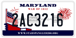 2AC3216 license plate in Maryland
