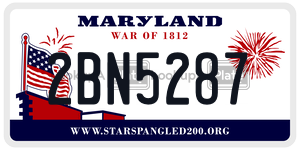 2BN5287 license plate in Maryland