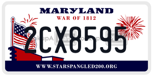 2CX8595 license plate in Maryland