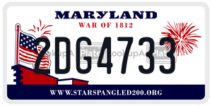 2DG4733 license plate in Maryland