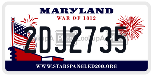 2DJ2735  license plate in MD