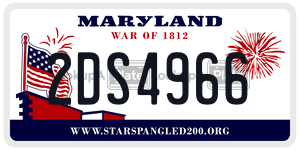 2DS4966 license plate in Maryland