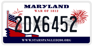 2DX6452  license plate in MD