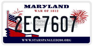 2EC7607 license plate in Maryland
