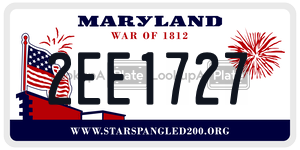2EE1727 license plate in Maryland