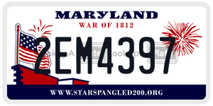 2EM4397 license plate in Maryland