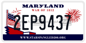 2EP9437 license plate in Maryland