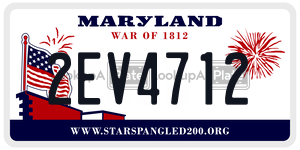 2EV4712  license plate in MD