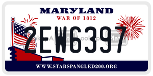 2EW6397 license plate in Maryland