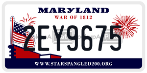 2EY9675  license plate in MD
