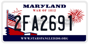 2FA2691 license plate in Maryland