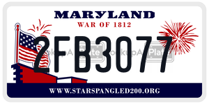 2FB3077  license plate in MD