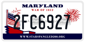 2FC6927 license plate in Maryland