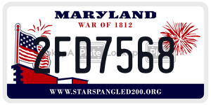 2FD7568 license plate in Maryland