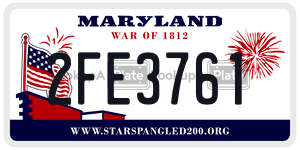 2FE3761 license plate in Maryland