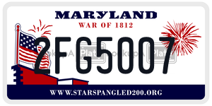 2FG5007  license plate in MD